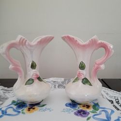 Vintage Mini Pink Porcelain Pitcher 