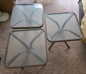 Glass side table