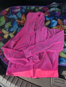 Bright pink y2k zip up jacket