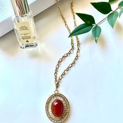 Titanium Steel & Natural Agate "Full-Drill" Retro Chain — 2026 Good Luck Charm