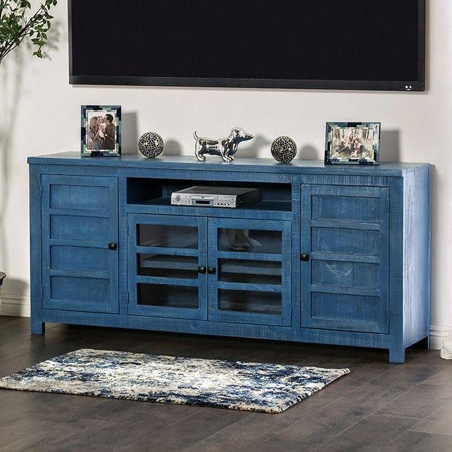 Brand New Denim Blue TV Console