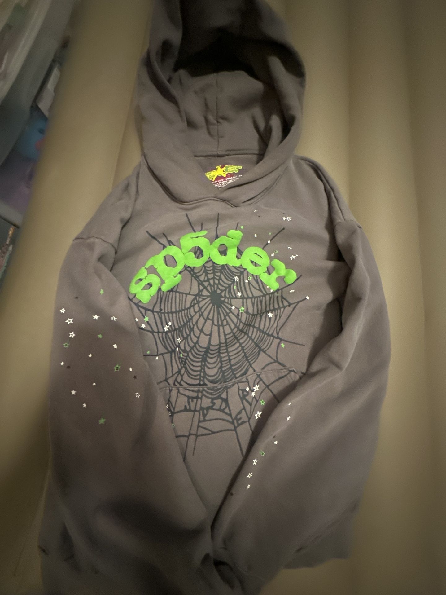 Grey/ Green Spider Hoodie SS23 Authintic