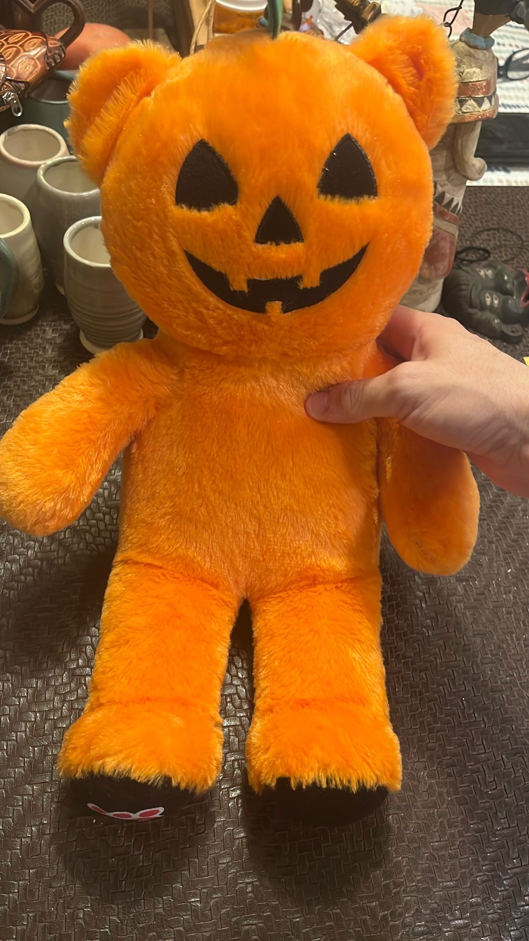 Build A Bear Orange Jack O Lantern Pumpkin Head Teddy 15" Stuffed Animal Plush
