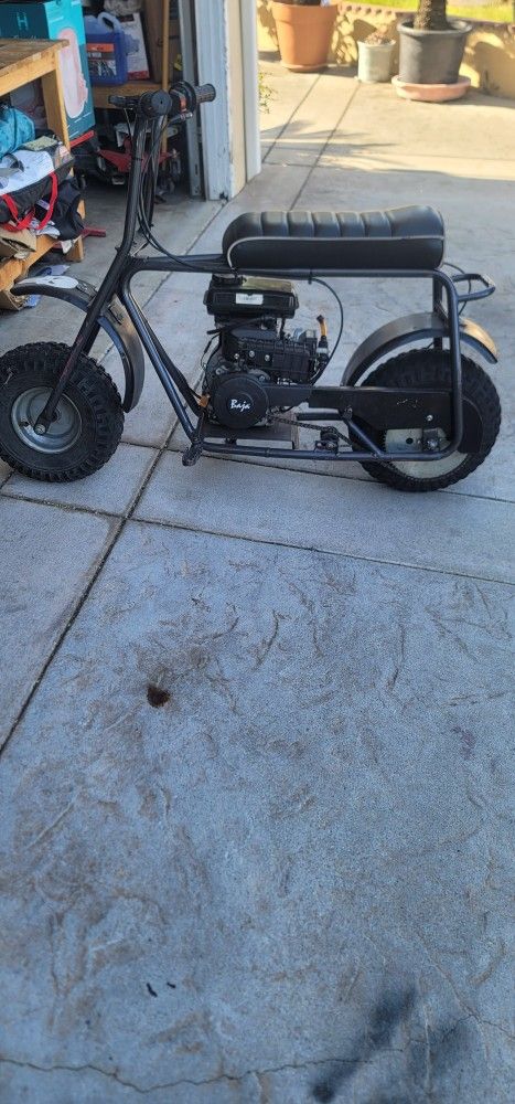 Baja Mini Bike And 12' Skar Subwoofer Speaker