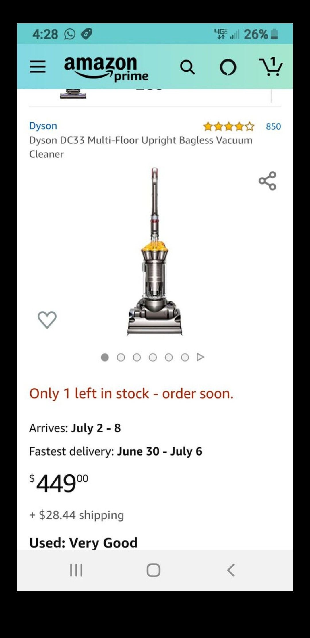 Dyson DC33 MULTIFLOOR bagless vacuum CLEANER