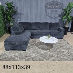 🛋️ Ashley’s Charcoal Sectional Sofa (Delivery Available!! )