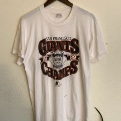 1989 Sf Giants NL Champs T-shirt Sz Lg 