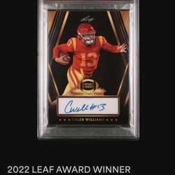 2022 Caleb Williams award winner Auto