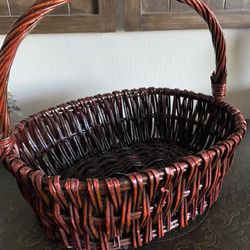 Dark Brown Wicker Basket 
