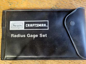 SEARS CRAFTSMAN RADIUS GAGE SET[
