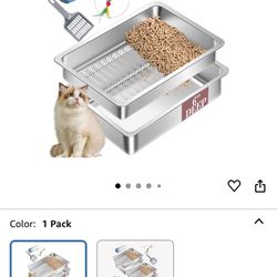 Aluminum cat litter box