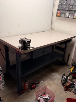 Heavy Duty Steel Workbench with Drawer