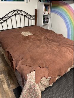 Leather Hide for upholstery, Mahogany Brown