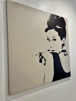 Audrey Hepburn Pop Art Canvas Print