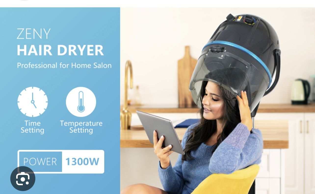 Pro Stand Up Floor Professional Bonnet Hair Dryer 1300W, Black
