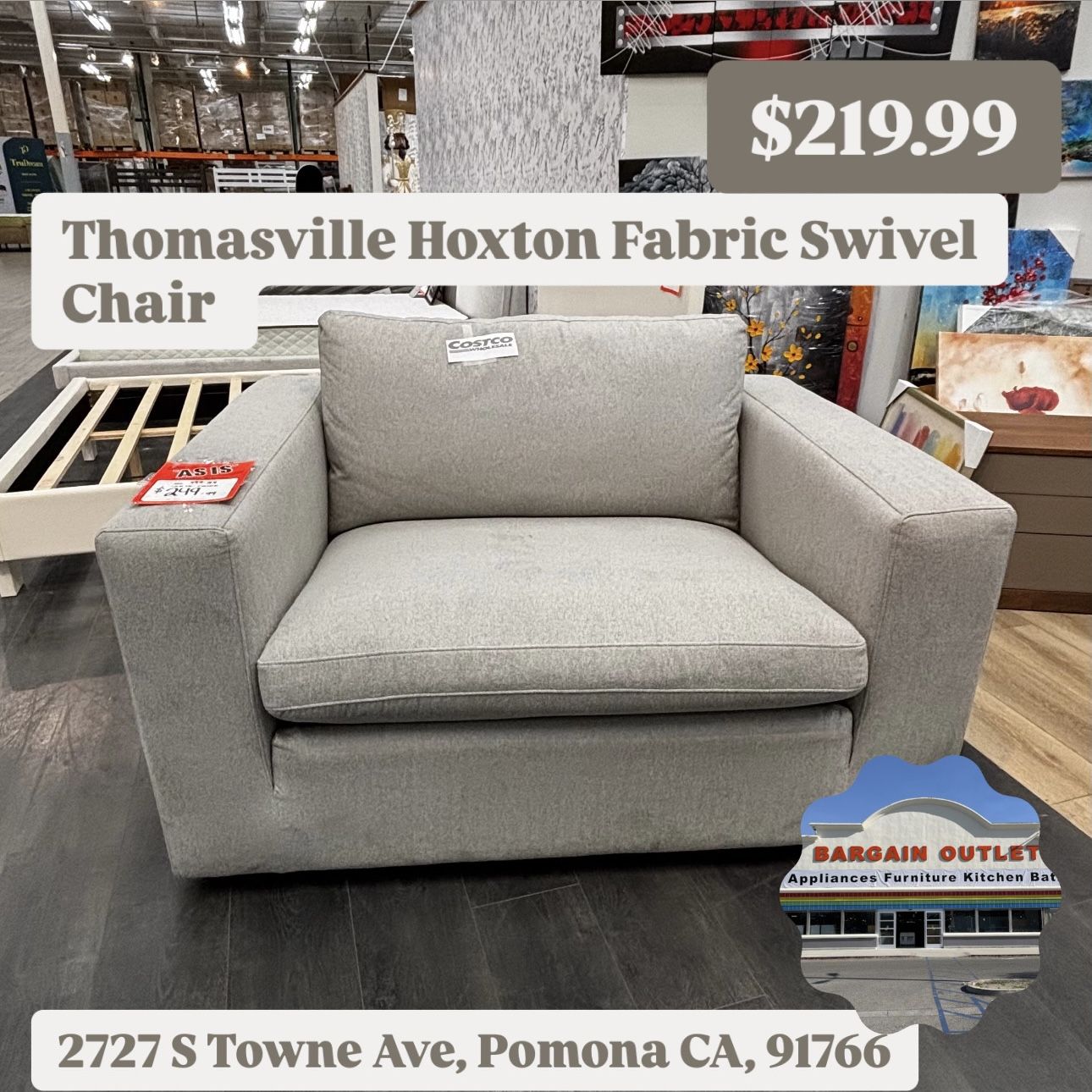 Thomasville Hoxton Fabric Swivel Chair β $249.99 | Clearance Deal