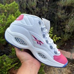 Reebok Question Mid Eric Emmanuel Pink Toe Size 8.5 Men Brand New 