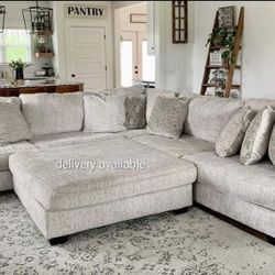 By Ashley/ Rawcliffe Parchment 3-piece Sectional,Seccional,Couch,Sofa,livingroom / Delivery Available/ 