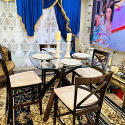 Higth Dining Table Set 