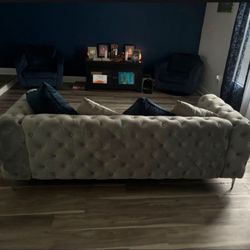 Everly Quinn 85” Velvet Sofa