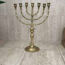 Brass candelabra Menorah