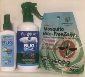 Mosquito bite-freeZone 3 pieces set retail $25