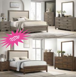 4- Pc Bedroom set Dresser,Mirror  Nightstand (1) Queen size bed frame  Not including Mattress and Box Sp