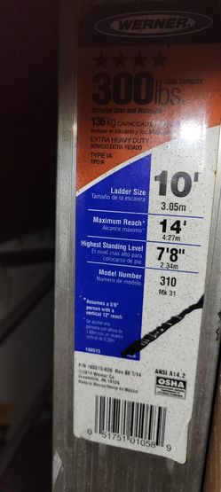 Werner 10' Is aluminum ladder