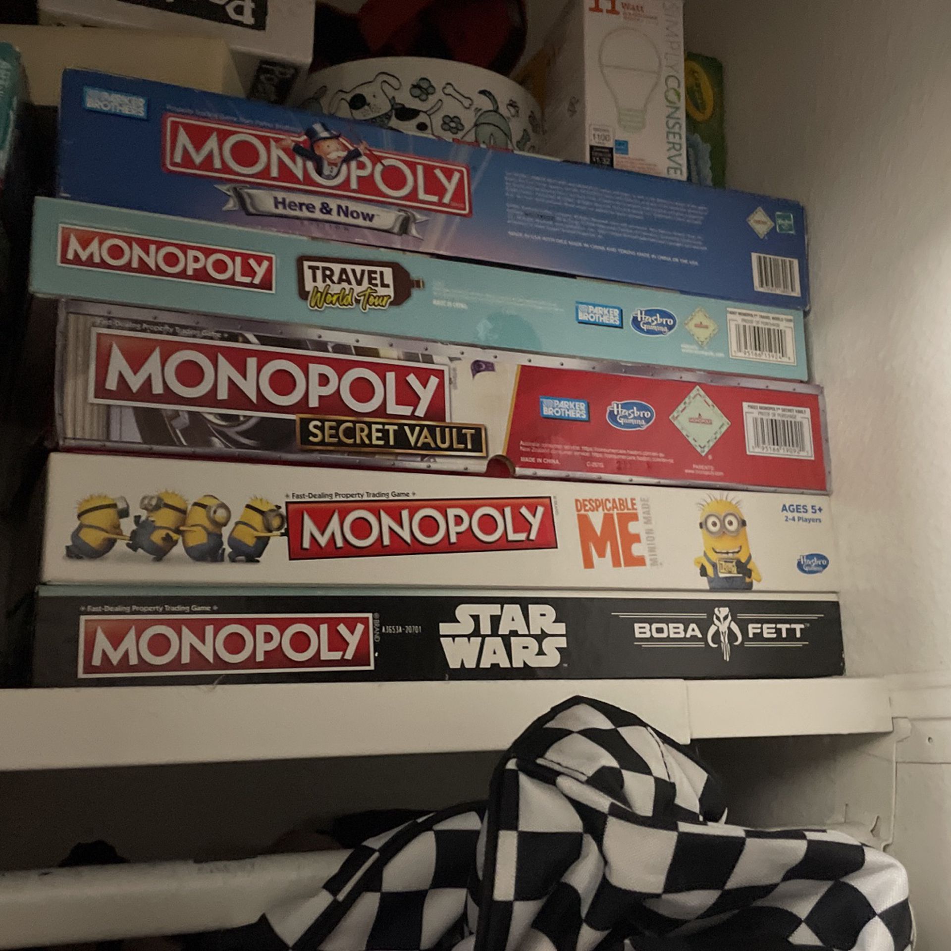 Variety Of Monopoly Board Games 