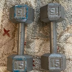 Pair Of 15lb Dumbbells 