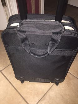 NEW BLACK ROLLING COMPUTER OR CRAFT BAG