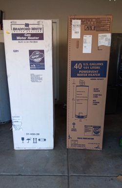 New water heaters