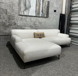 White Cozy Sectional 
