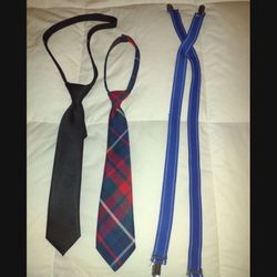 Kids Ties And Suspenders 