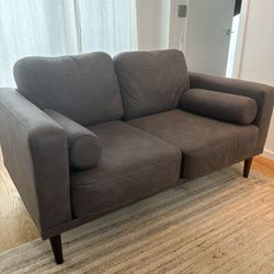 Faux Leather Loveseat