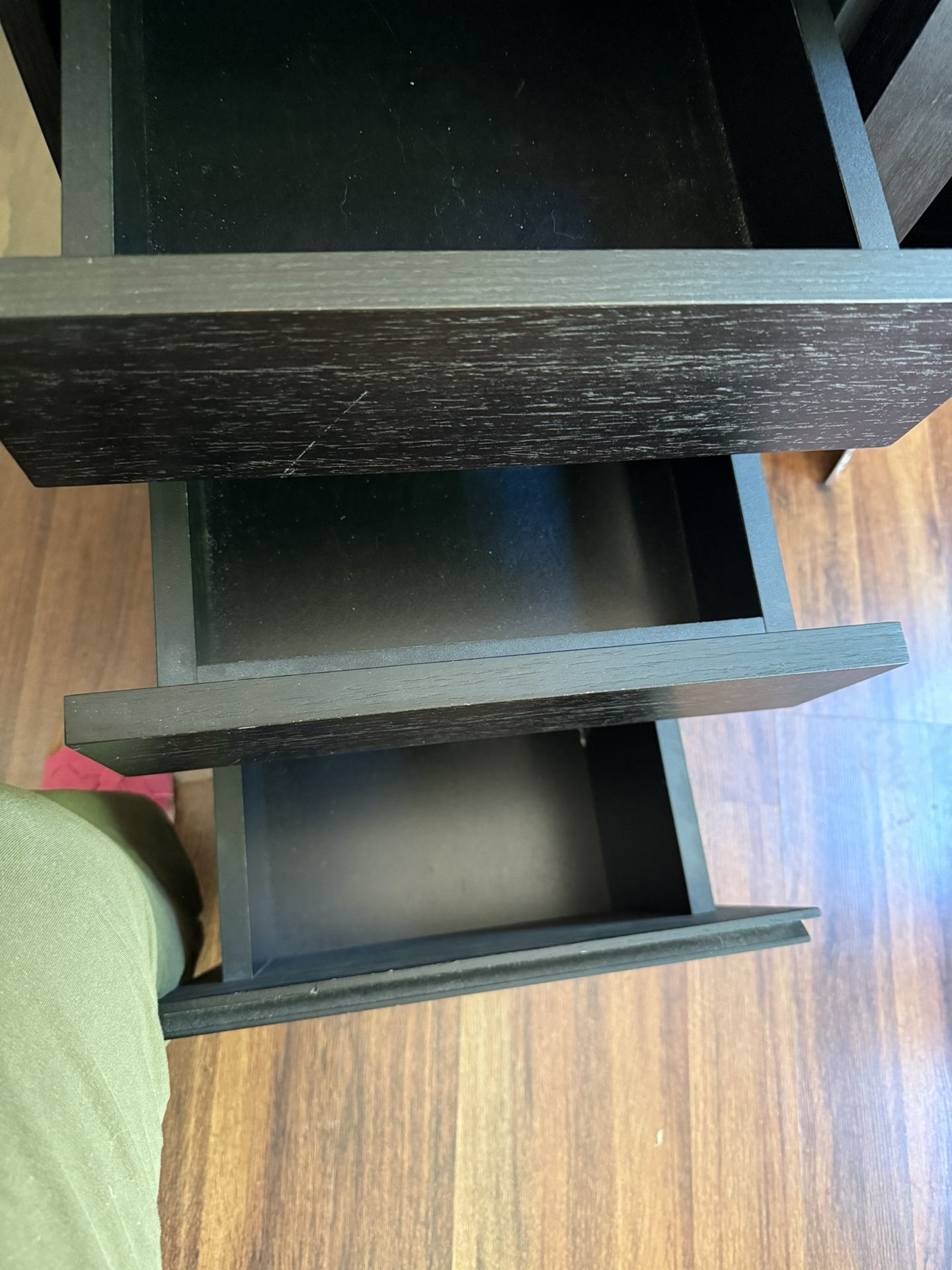 Black Desk And File Cabinet