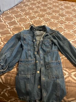 Top shop long jean jacket
