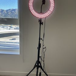 13” LED ring light with tripod 92” stand