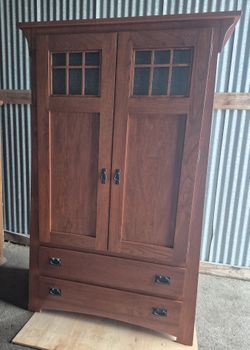 Amish Solid Wood Mission Armoire – Holmes County Chair Co