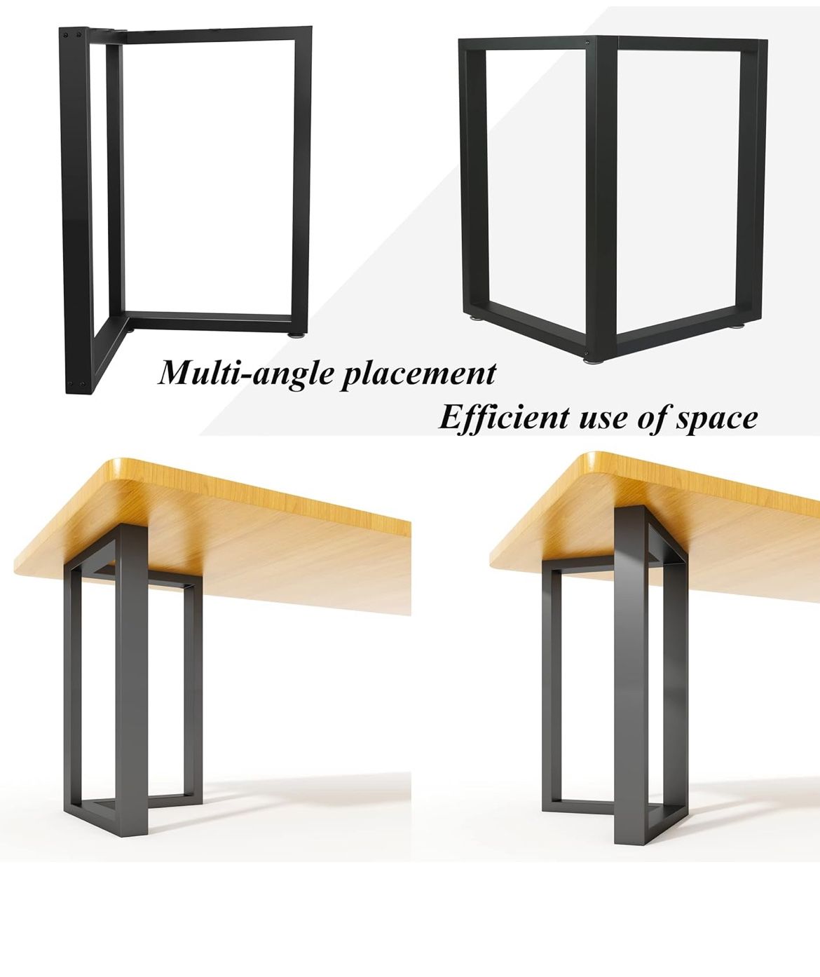 Metal Table Legs 28 Inch,Table Legs Replacement Heavy Duty Square Tube Desk Legs Furniture Legs For Coffee Table, Dining Table