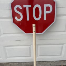 24" Aluminum Stop/Slow Sign with 54” PVC Handle
