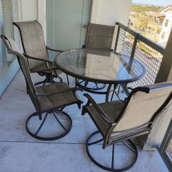 Patio Set With 4 Chairs