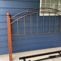 King bed frame and headboard