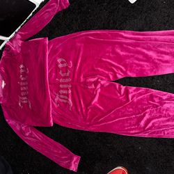 Juicy Couture Magenta Velour Set Size M