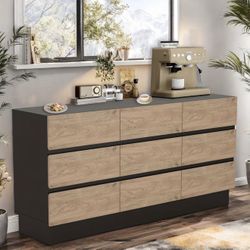 Modern 9 Drawers Sideboard Cabinet- Storage Dresser 