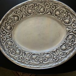 Pewter Serving Platter By Wilton Armetale Oval