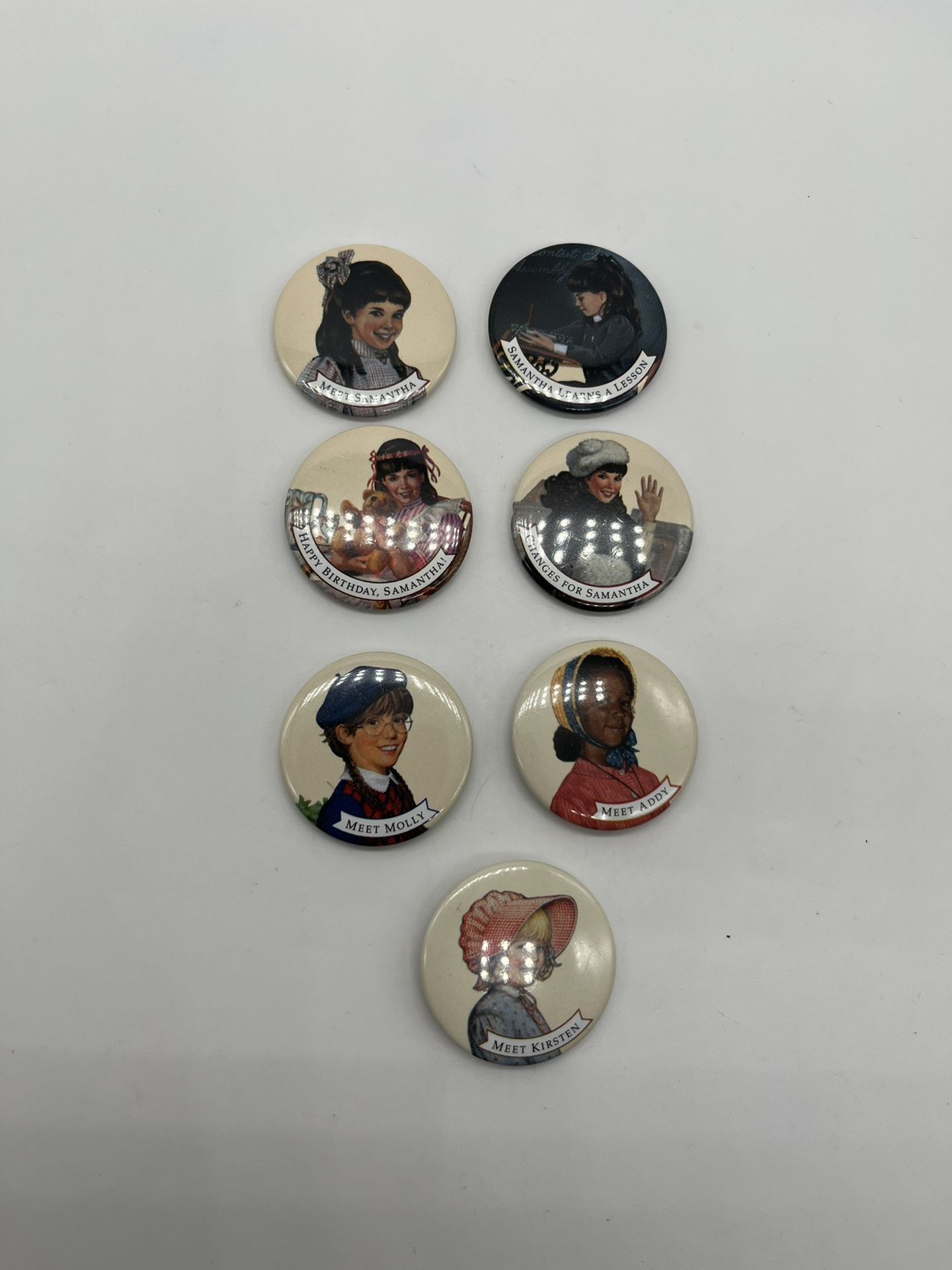 Vintage 1995 American Girl Doll Buttons/Pins - Pleasant Company. .
