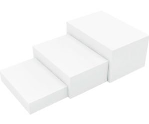 3 Pack White Buffet Food Risers