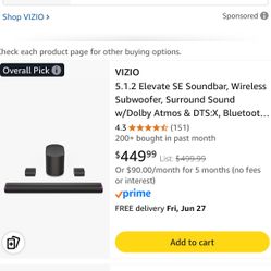Vizio elevate 5.1.2 SE Sound Bar System