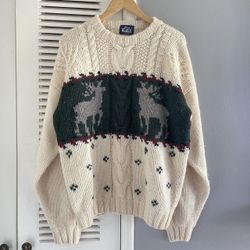 Vintage 80’s WOOLRICH Chunky Cable Knit Sweater